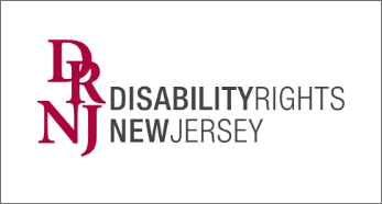Red Disability rights new jersey logo