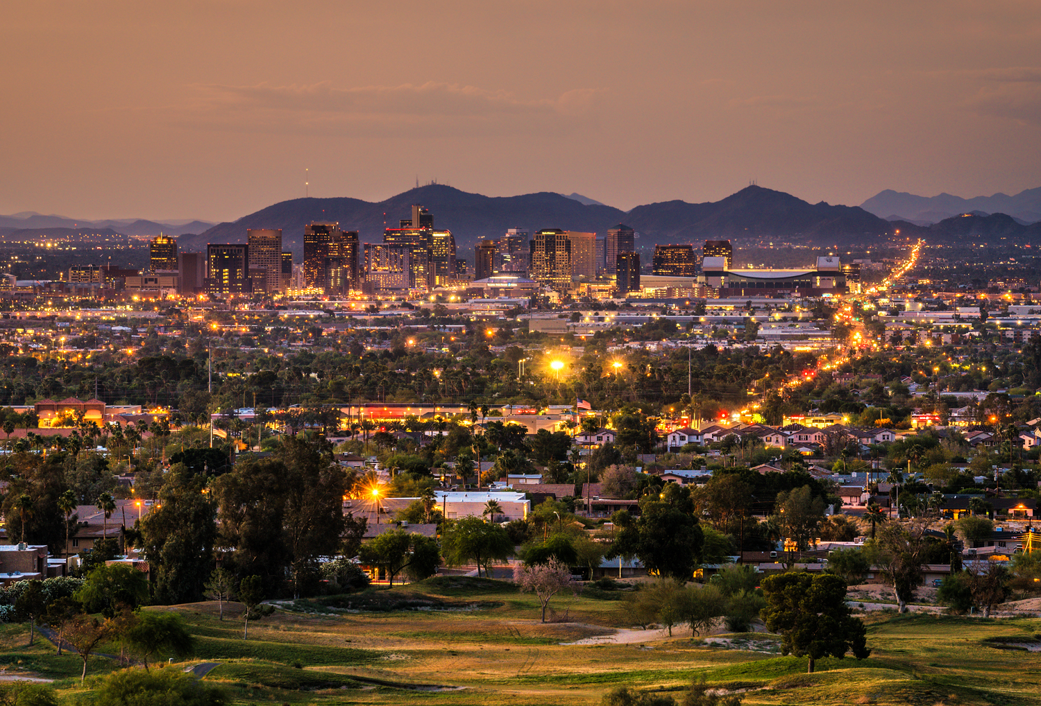 Phoenix Arizona Skyline sunset